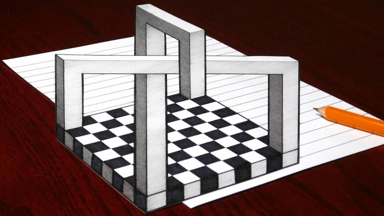 How to Draw an Impossible 3D Object - Trick Art Optical Illusion