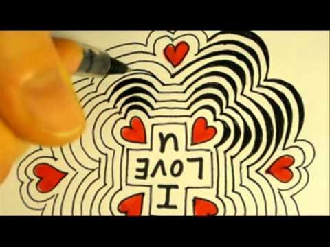 Optical Illusions - How to draw optical  illusion LOVE  flower