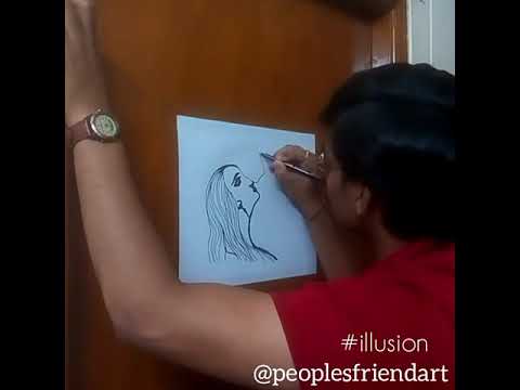 Optical Illusion Art | Illusions | How To Draw | Hidden Men and Women | Love and Romance |