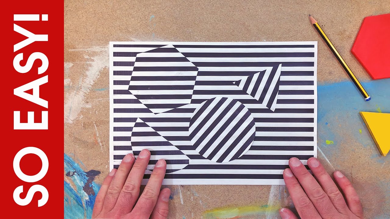 Art Lesson Idea | OP ART | make AMAZING Optical Illusions with kids!