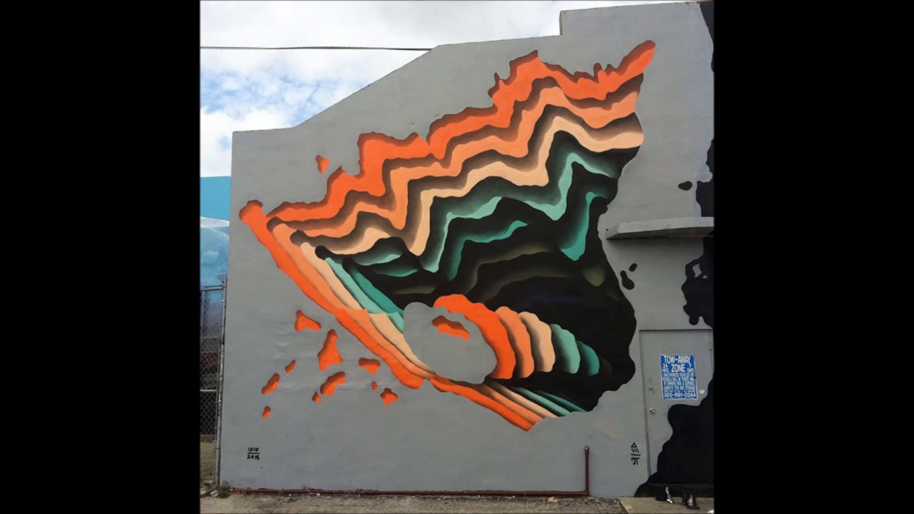 Street Artist Spray-Paints with Optical Illusions that look like 3D Portals Slideshow