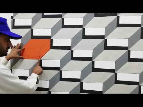 wall art painting decoration | optical illusion 3d wall painting | interior design
