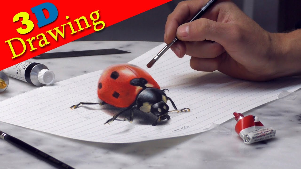 3D DRAWING Optical Illusion /Speed Painting Trick Art