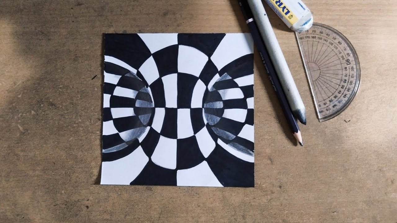 How to make optical illusions / Geometric Art  Step by  Step