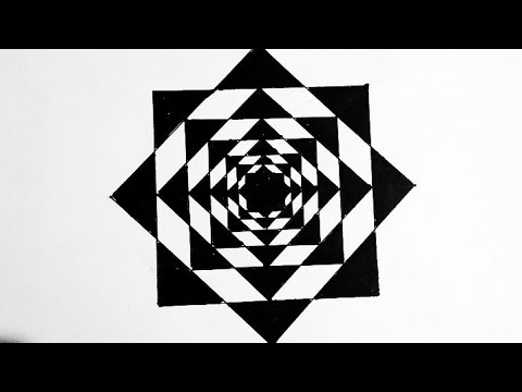 Easy Optical Illusions Drawing || How to Draw optical Illusions drawing || Easy Abstact Drawing