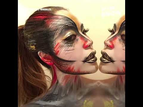 Makeup artist turns her face into optical illusions using makeup