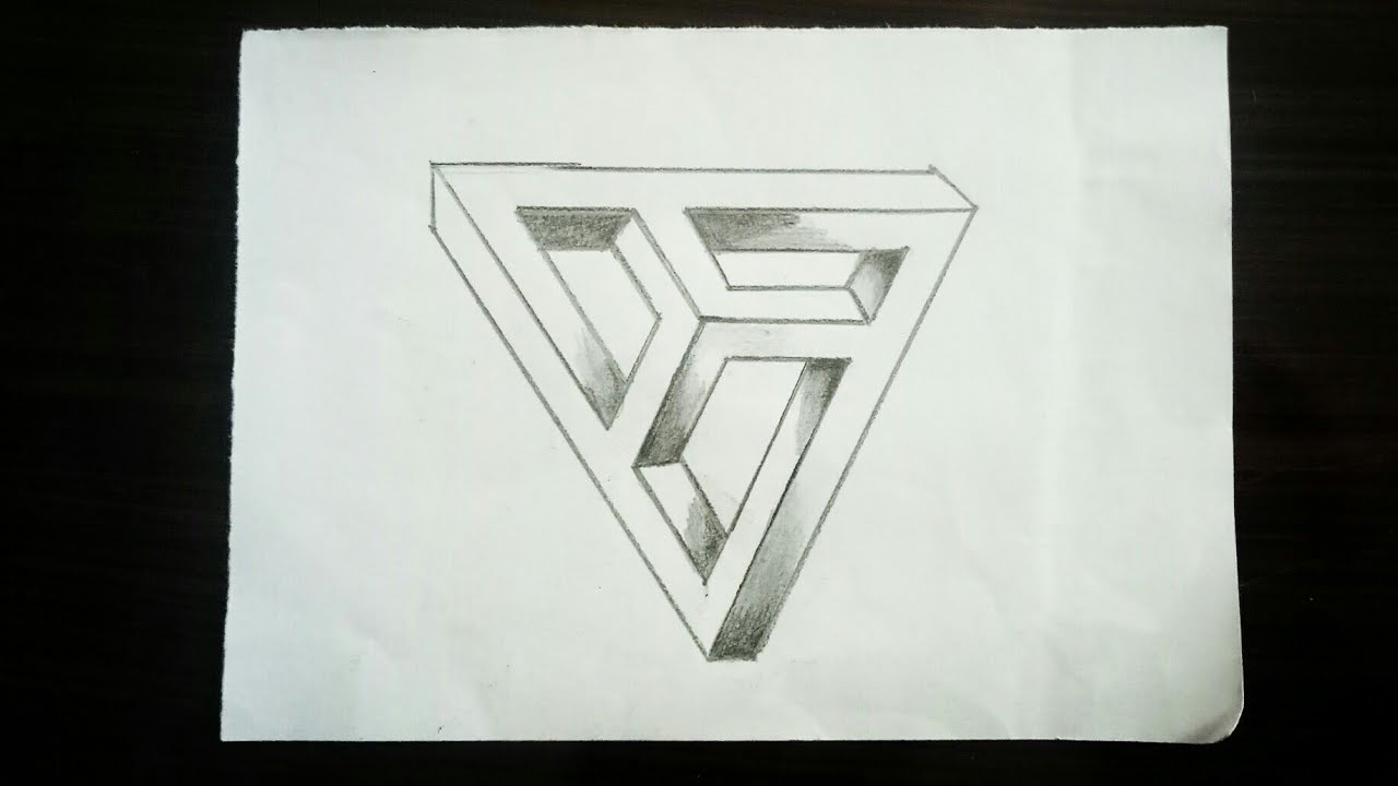 Optical illusions and tricky Drawing that's ll break your heads | impossible Triangle drawing