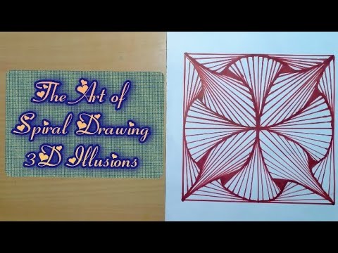 The Art of Spiral Drawing | Square | Optical Illusions | 3d Drawing