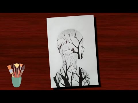 | How to draw | Drawing scenery | easy drawing for beginners | optical illusions