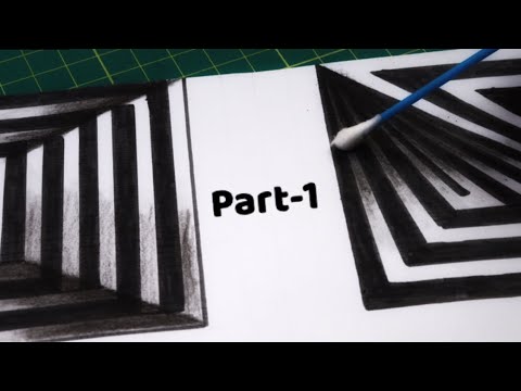4 Optical illusion with Ear Bud- Most easy way of creating illusions in your art!!- Part-1
