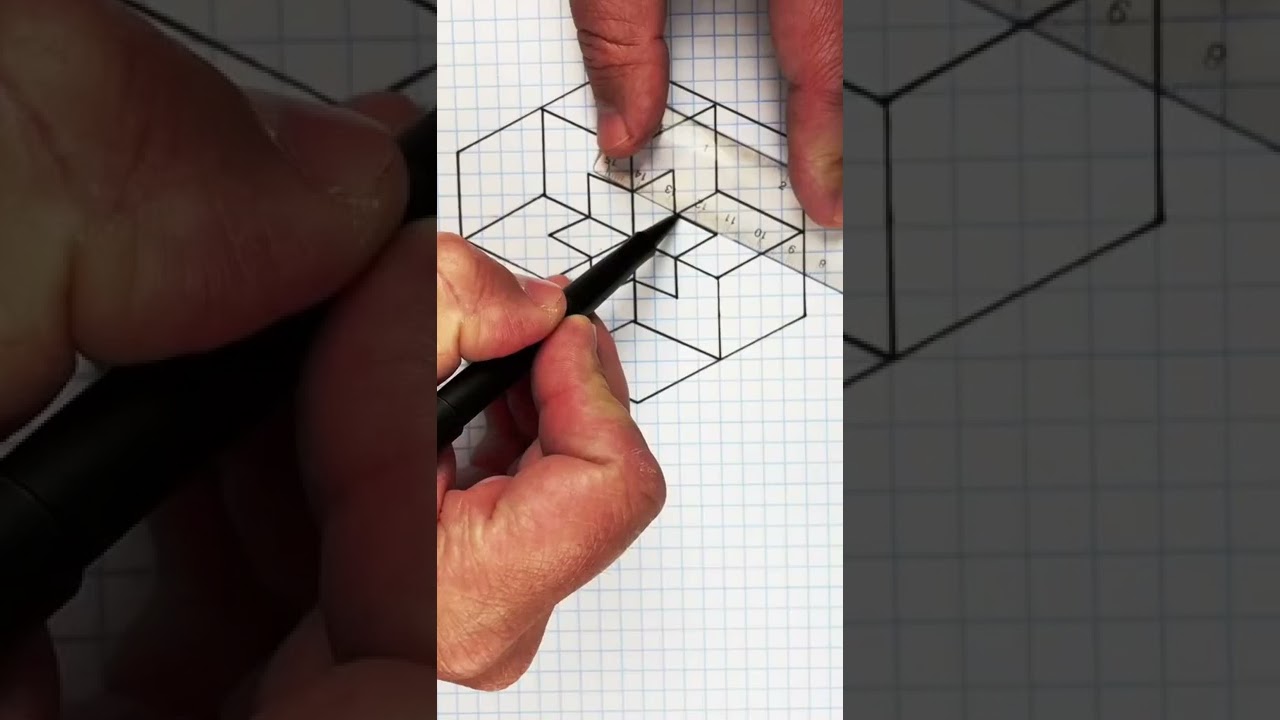 3 D Geometric Optical Illusion Art #shortsvideos