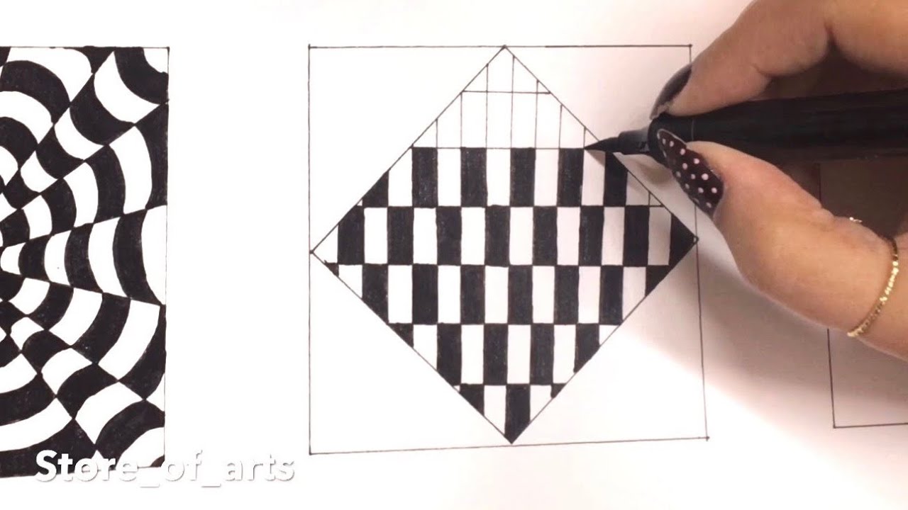 6 EASY Optical illusion drawings/patterns/tricks/abstract drawings | Part-3