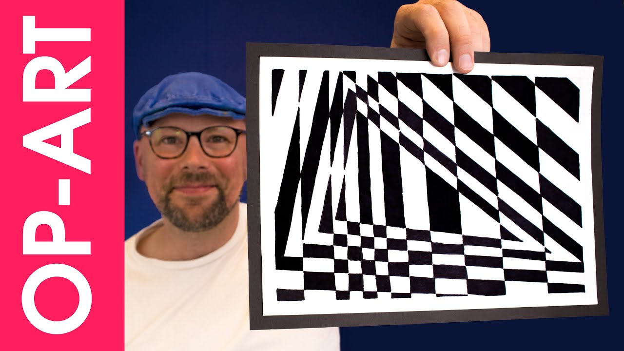 Art Lesson Online: Op-Art! Make Mind-Boggling patterns at home or in the classroom. It's so simple!
