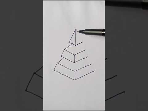 Easy 3D drawing /how to draw 3D optical illusion #art#shorts#drawing#3d#3dart.