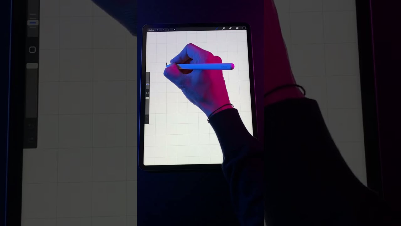 How to DRAW an EASY OPTICAL ILLUSION in Procreate!!!🤘🏽#shorts #NowAddThis #ad