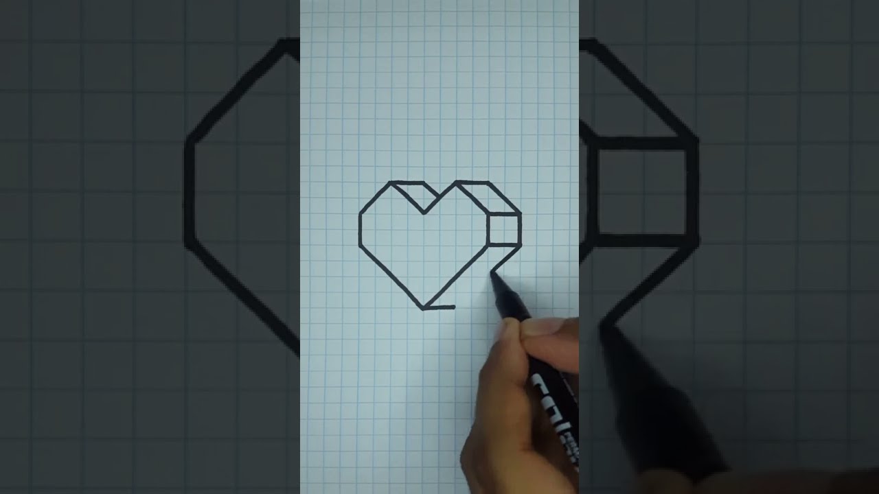 How to Draw 3D Illusion on Graph Paper
