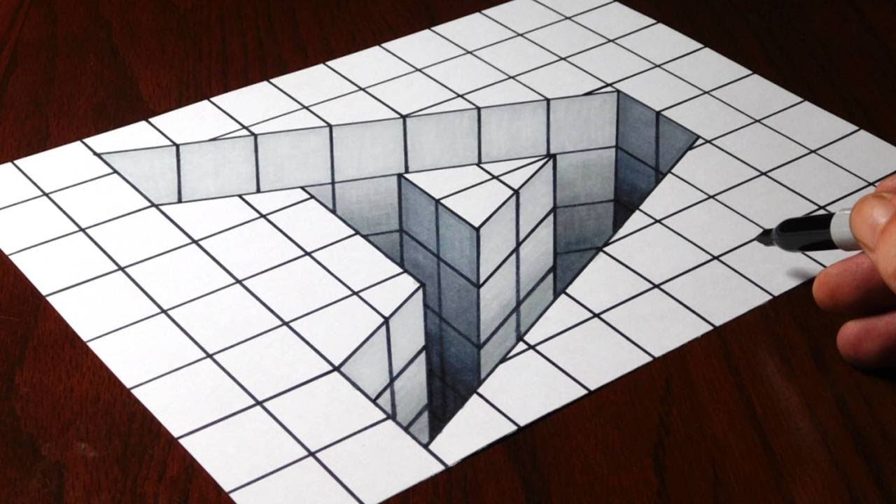 How to Draw an A Hole - 3D Trick Art Optical Illusion