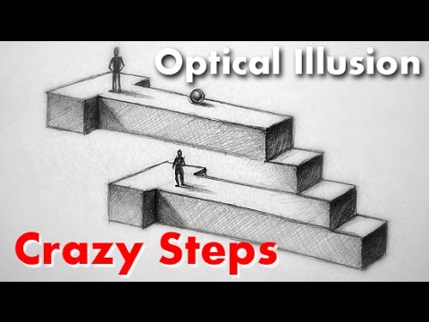 How to Draw the Crazy Steps Optical Illusion