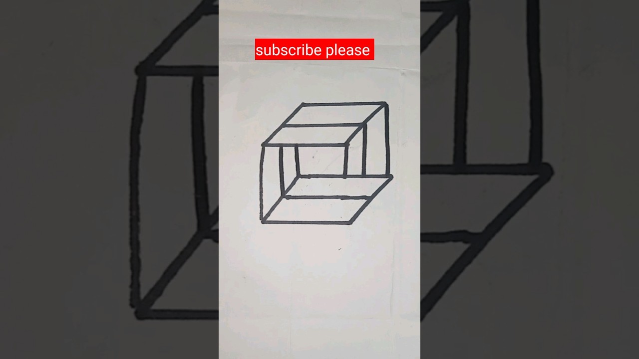 Drawing 3d optical illusions box #shorts #shortsfeed #opticalillusion