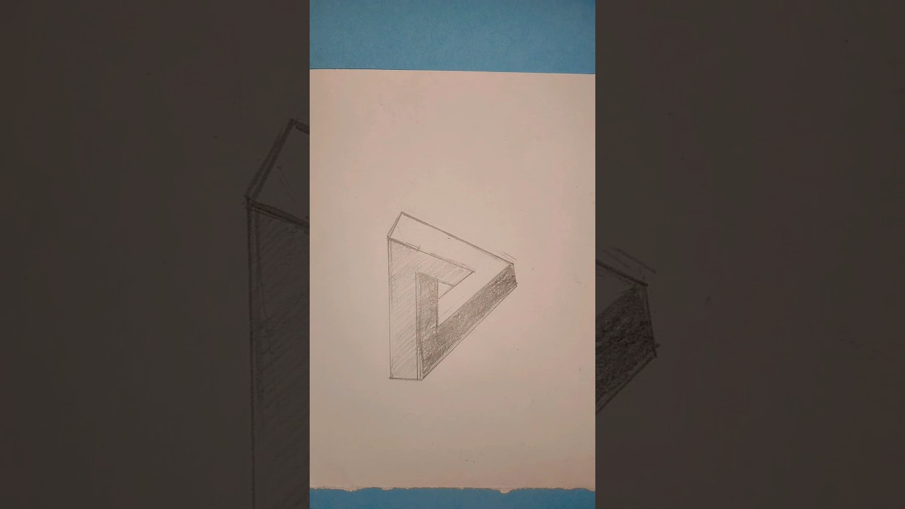 Easy Way to draw triangle optical illusions #shortvideo #art #viral #illusions